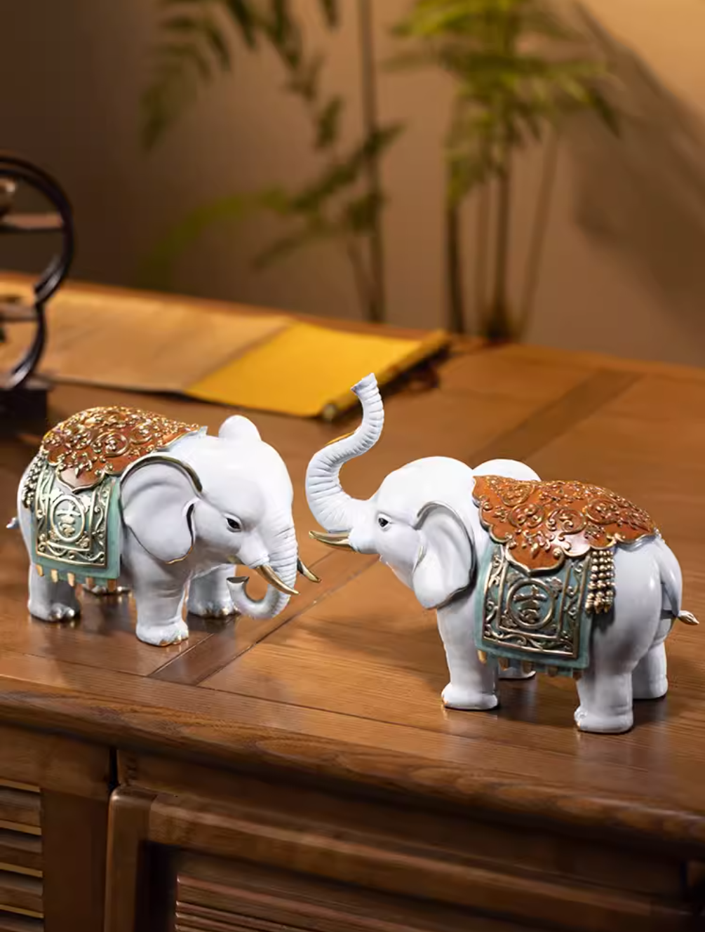 创意家居桌面风水装饰中式工艺品办公桌摆件吉象旺宅